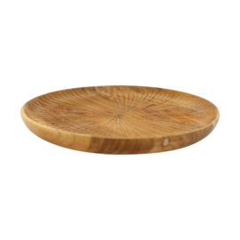 Houten tray ribbels