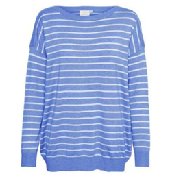 Kaffe trui Mala streep blauw/off white