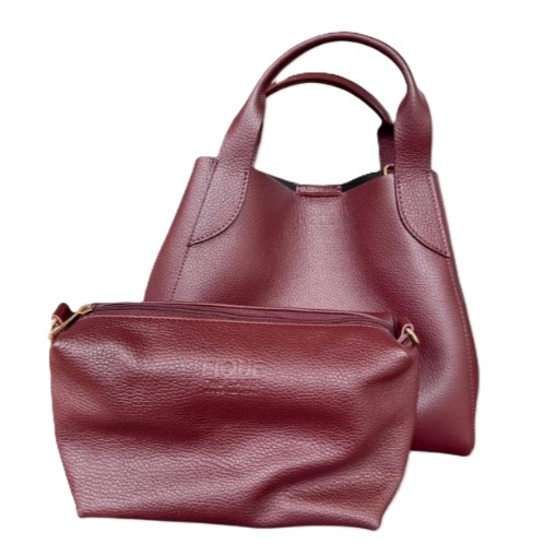 Fique The Label tas Eliza burgundy leather