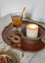 Tray enamel koperbruin