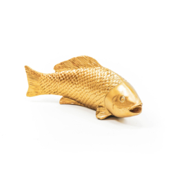 Vis wanddecoratie goud