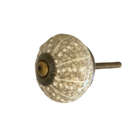 Knop Q08 crème met stipjes