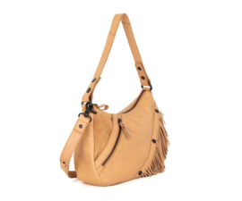 Handtas franje camel