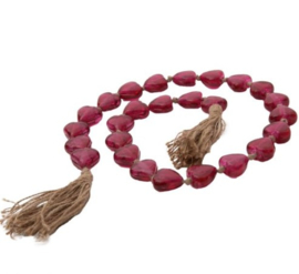Woonketting hartjes roze