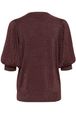 Kaffe top Regina bordeaux glitter