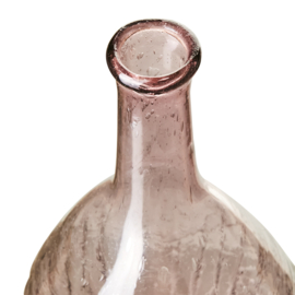 Vaasje recycled glas roze 22cm