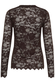 Cream lace shirt Pitia bruin