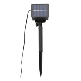 Tafelklem zwart met solarlampjes