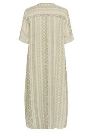 Cream jurk Bellis groen