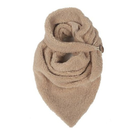 Sjaal teddy driehoek zand