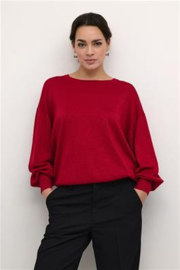 Kaffe top Regina felrood glitter