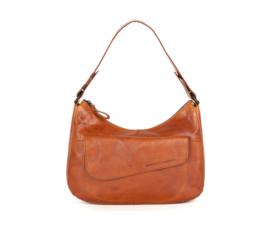 Schoudertas flap cognac