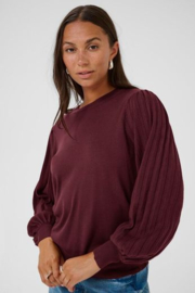 Kaffe truitje Lone bordeaux