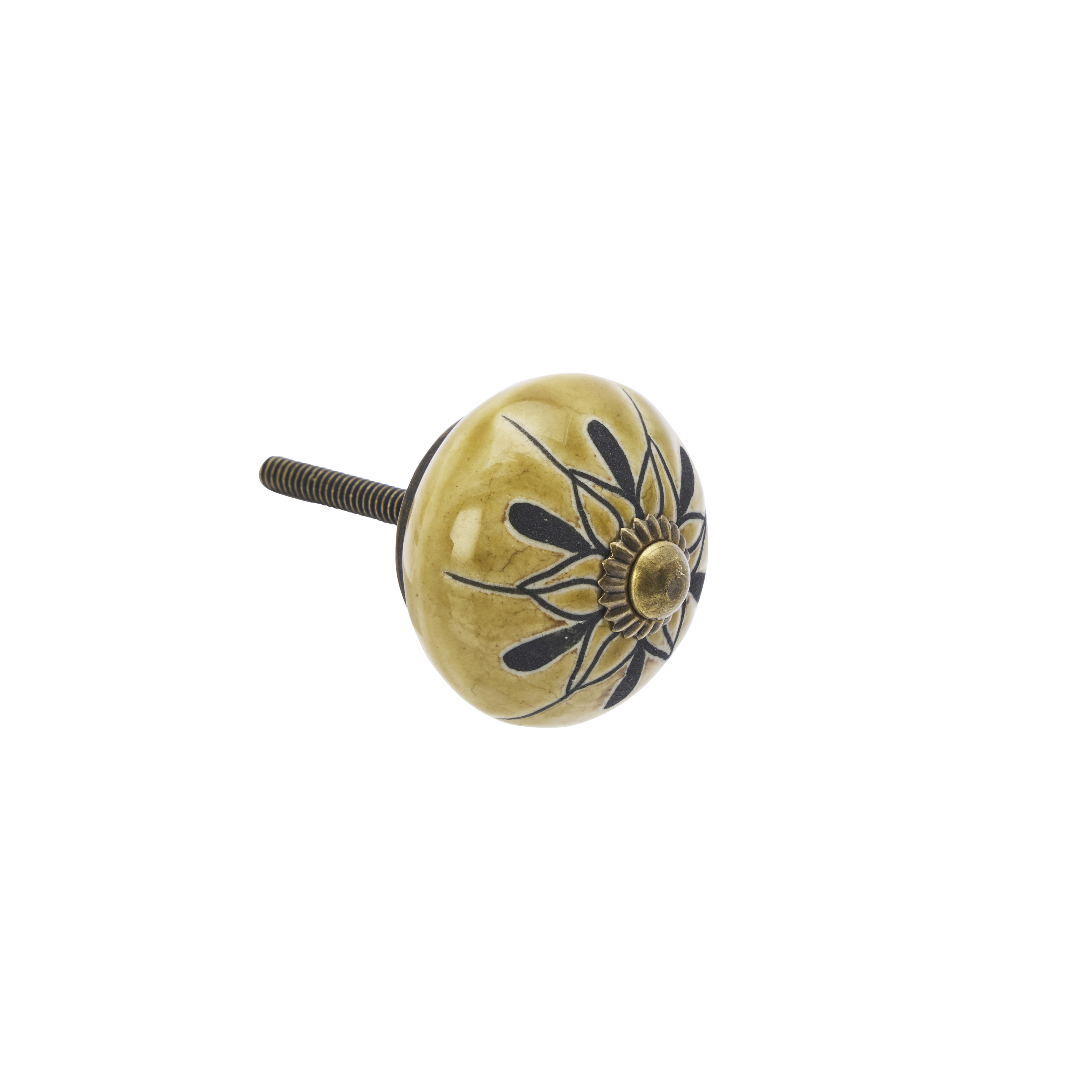 Knop Q73 okergeel