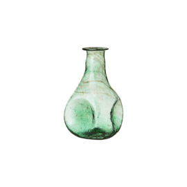 Vaasje recycled glas groen 14cm