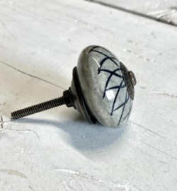 Knop Q31 greige met zwart