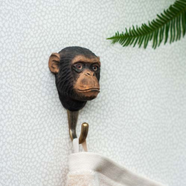 Houten haak chimpansee