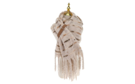 Sjaal met lus multicolor naturel