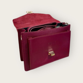 Fique The Label tas Beau burgundy leer