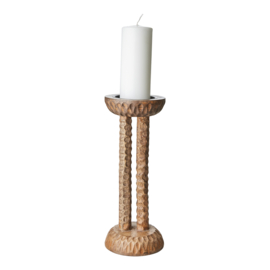 Kandelaar ribbel hout