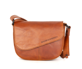 Flapbag schuin cognac