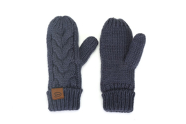 Wanten gebreid blauw
