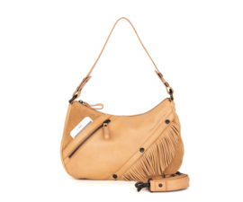 Handtas franje camel