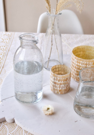 Windlicht mozaïek zachtroze