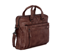 Businesstas leer bruin 15,6"