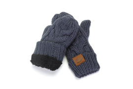 Wanten gebreid blauw