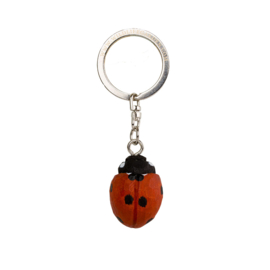 Sleutelhanger lieveheersbeestje hout
