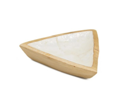 Bakje hout met parelmoer