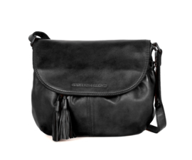 Crossbodybag met klep zwart