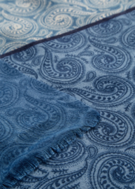 Soyaconcept sjaal paisley blauw