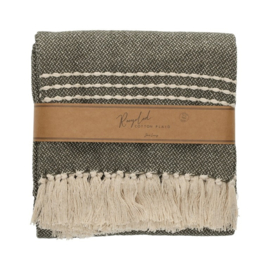 Plaid groen met franjes