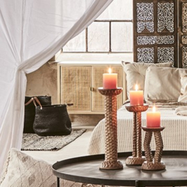 Kandelaar ribbel hout