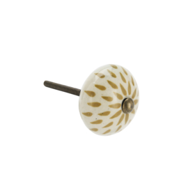 Knop Q46 wit met oker