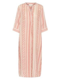 Cream jurk Bellis rood