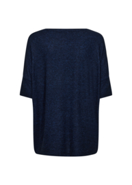 Soyaconcept shirt Biara donkerblauw/ korte mouw