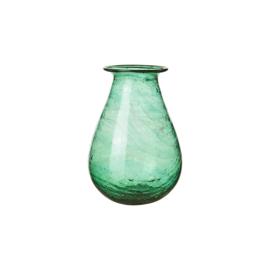 Vaasje recycled glas groen 14cm