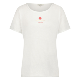 Nukus Dot shirt wit-coral