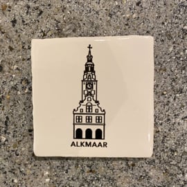 Tegeltje crème "waagtoren”