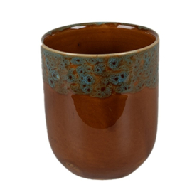 Mokje retro bruin met aqua