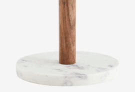 Keukenrolhouder hout/marmer