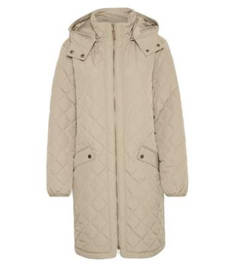 Cream jas met capuchon Arwen zand