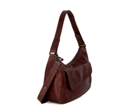 Schoudertas flap bruin