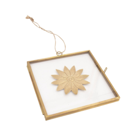 Fotolijstje hangend brass bloem