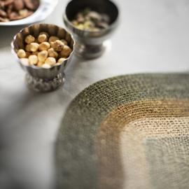 Placemat vierkant zeegras groen