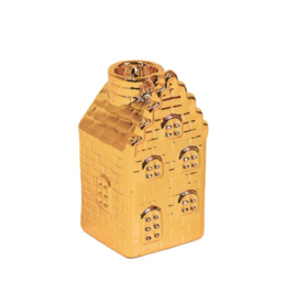 Kandelaar grachtenpandje goud