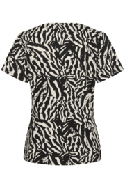 Kaffe T-shirt Bella zwart/wit
